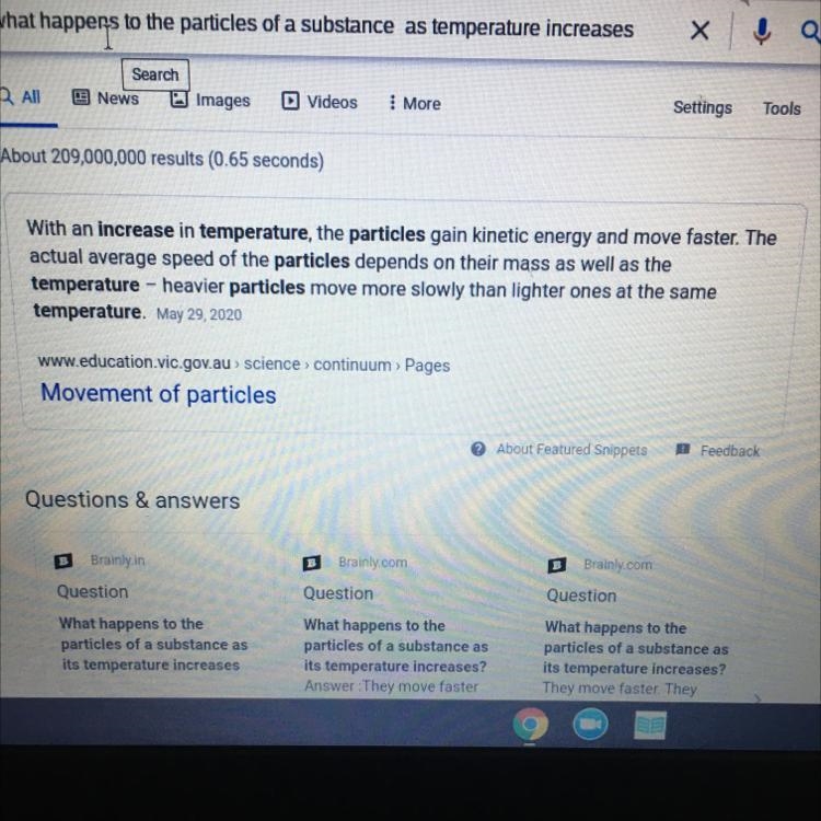 What happens to the particles of a substance as it's temperature increases-example-1