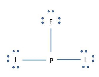 What is the Lewis dot diagram structure for PI2F-example-2