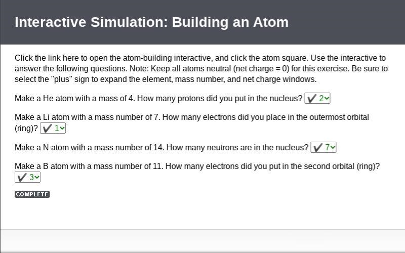 Make a He atom with a mass of 4. How many protons did you put in the nucleus? Make-example-1