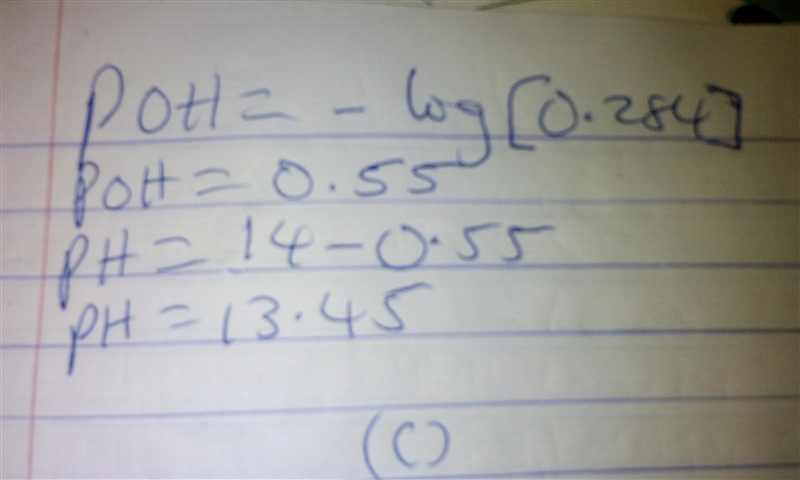 Calculate [OH − ], pOH, and pH for each of the following. (Assume that all solutions-example-2