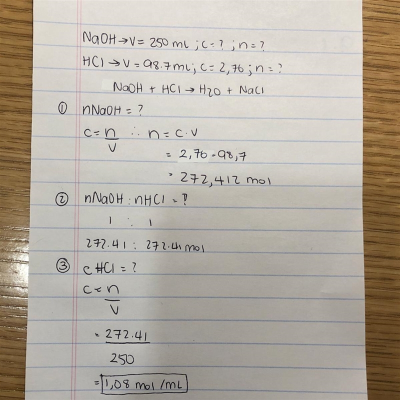 2. What is the molarity of NaOH if 250.0 mL is titrated to the equivalence point (means-example-1