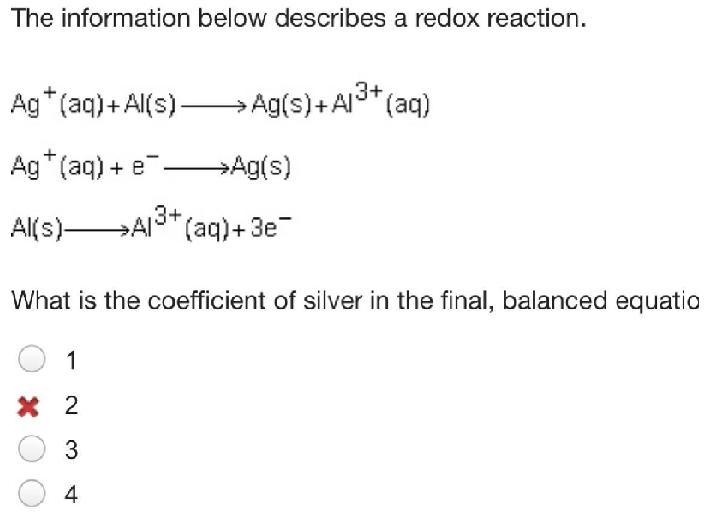 What is the coefficient of silver in the final, balanced equation for this reaction-example-1