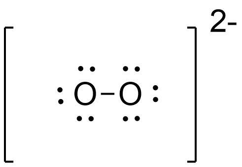 How many nonbonding electron pairs are there in the lewis structure of the peroxide-example-1