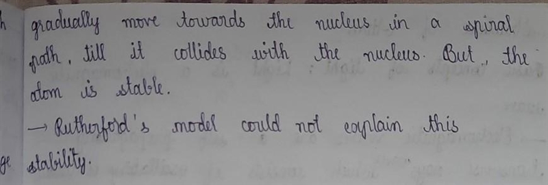 - Write down Rutherford's atomic model with diagram .also write down defects of Rutherford-example-3