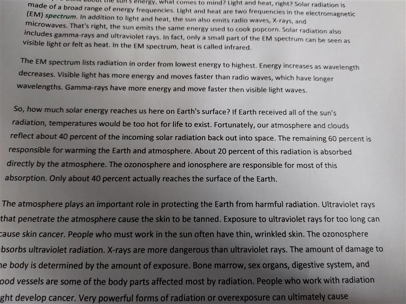 What percentage of the total incoming radiation to the Earth reaches the ground? 20 30 40 70-example-1