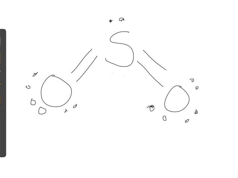 Draw the Lewis structure for SO2. How many single bonds, double bonds, triple bonds-example-1