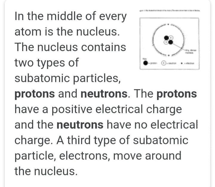 Which types of particles are found in the nucleus of the atom?-example-1