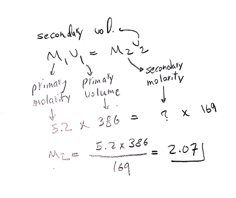 You have 386 mL of a 5.2 M NaCl solution. If you boil the water until the volume of-example-1