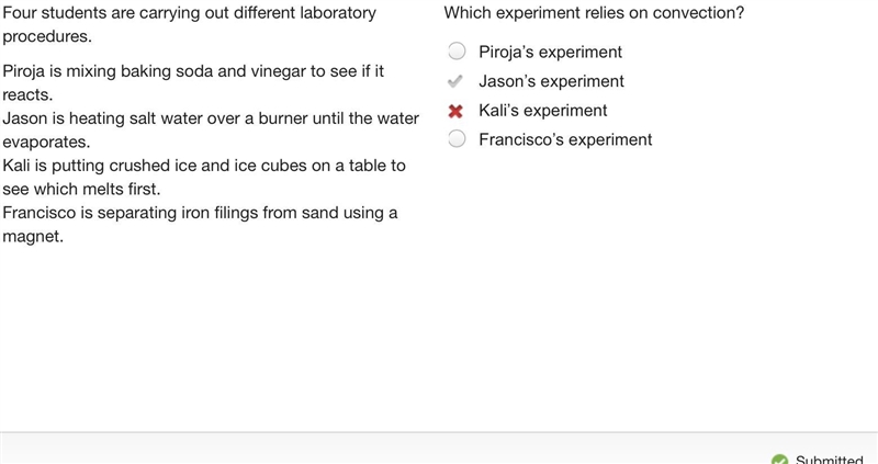 Four students are carrying out different laboratory procedures. Piroja is mixing baking-example-1