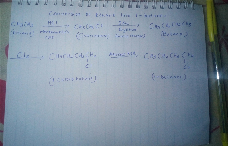 Using your old and new reaction roadmaps as a guide, show how to convert ethane into-example-1