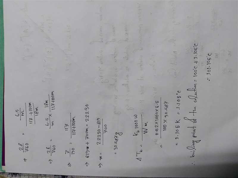 at 100c the vapour pressure of a solution of 6.5g of solute in 100g of water is 732mm-example-2