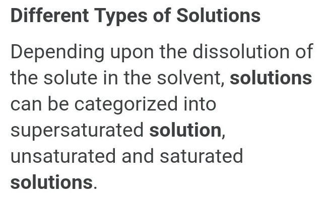 What are the three different type of solution?explain them.​-example-1