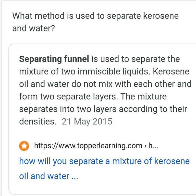 5. Both kerosene and water are liquids at room temperature. Describe a procedure that-example-1