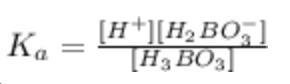 What is Ką for H3BO3(aq) = H+(aq) + H2B03 (aq)?-example-1