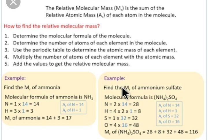 How to calculate molecular mass?-example-1