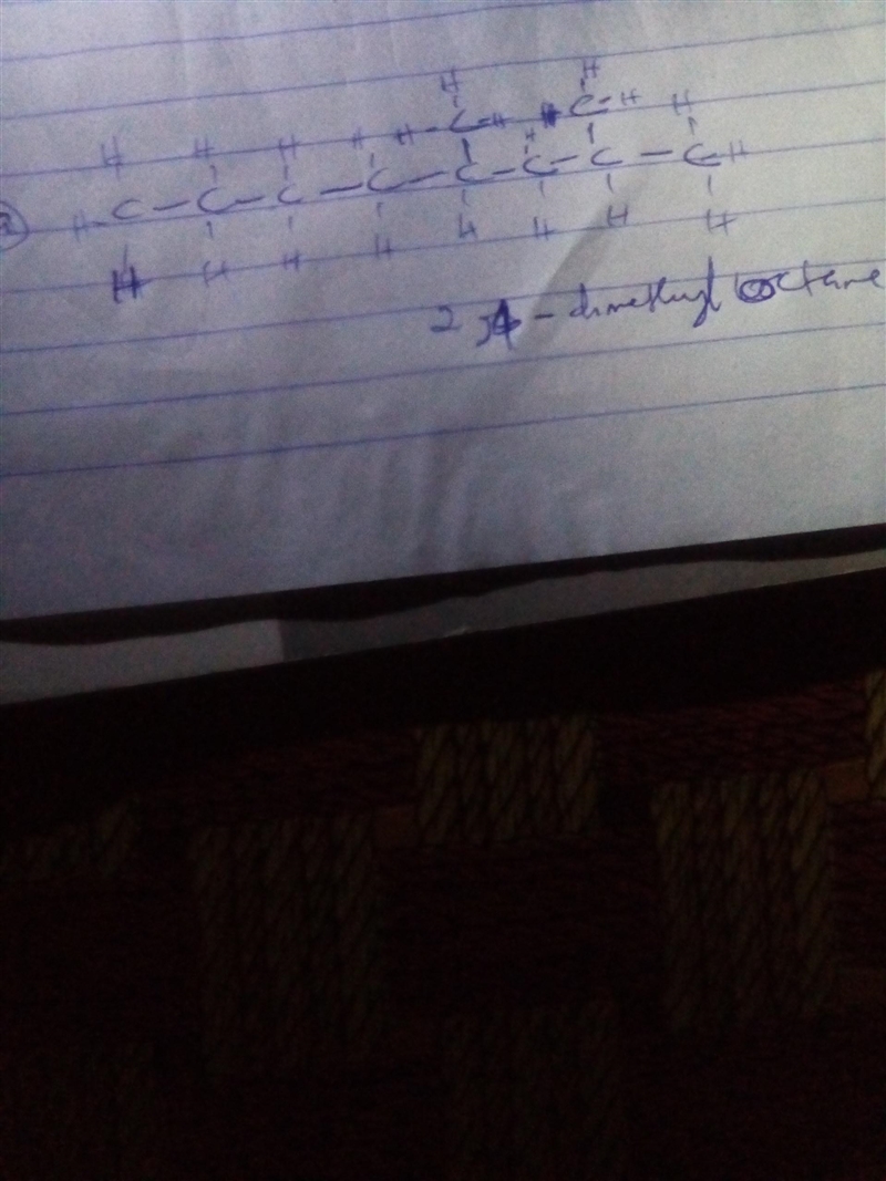 A. Draw the structural formula (using C and H) for 2,4-dimethyloctane. B. Based on-example-1