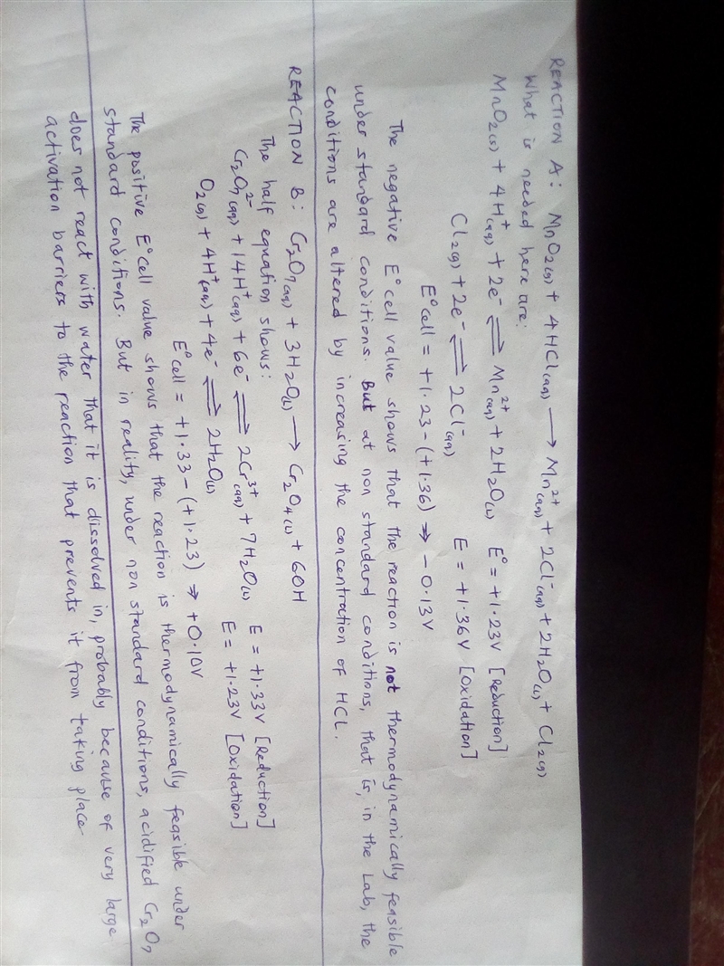 Analyze feasibility of given reactions based on electrode potentials at standard conditions-example-1