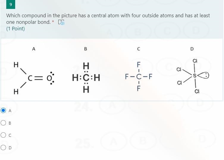 Which compound in the picture has a central atom with four outside atoms and has at-example-1