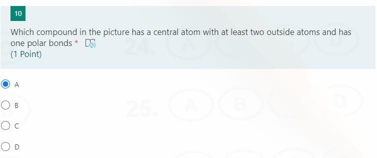 Which compound in the picture has a central atom with four outside atoms and has at-example-2