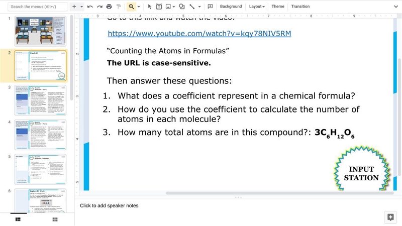 1.) What does a coefficient represent in a chemical formula? 2.) How do you use the-example-1