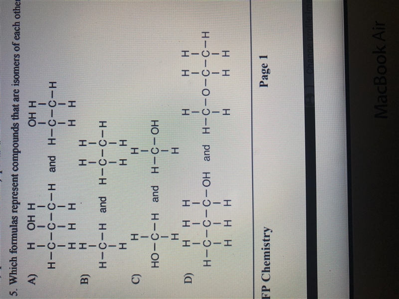 Which formulas represent compounds that are isomers of each other?-example-1