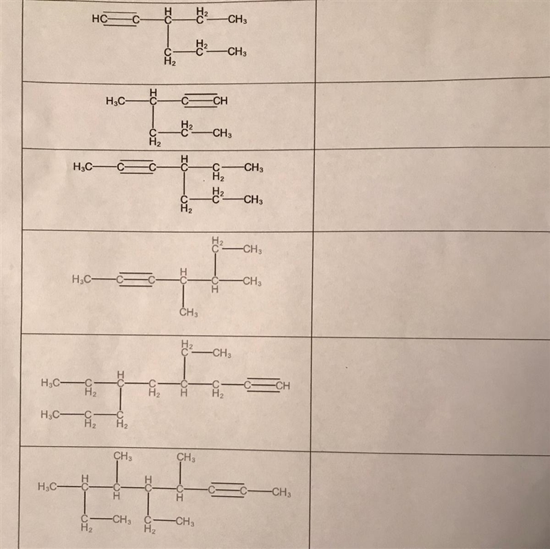 What is the names of these alkynes ?-example-1