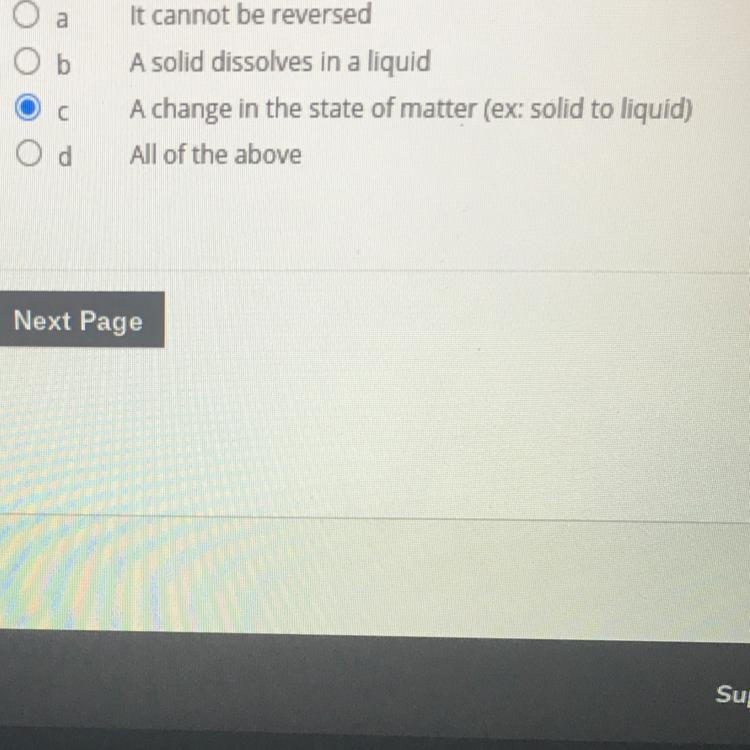 Which of the following is considered a sign of a chemical change?-example-1