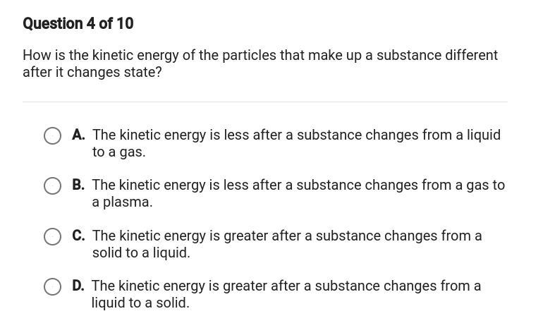 How is the kinetic energy of the particles that make up a substance different after-example-1