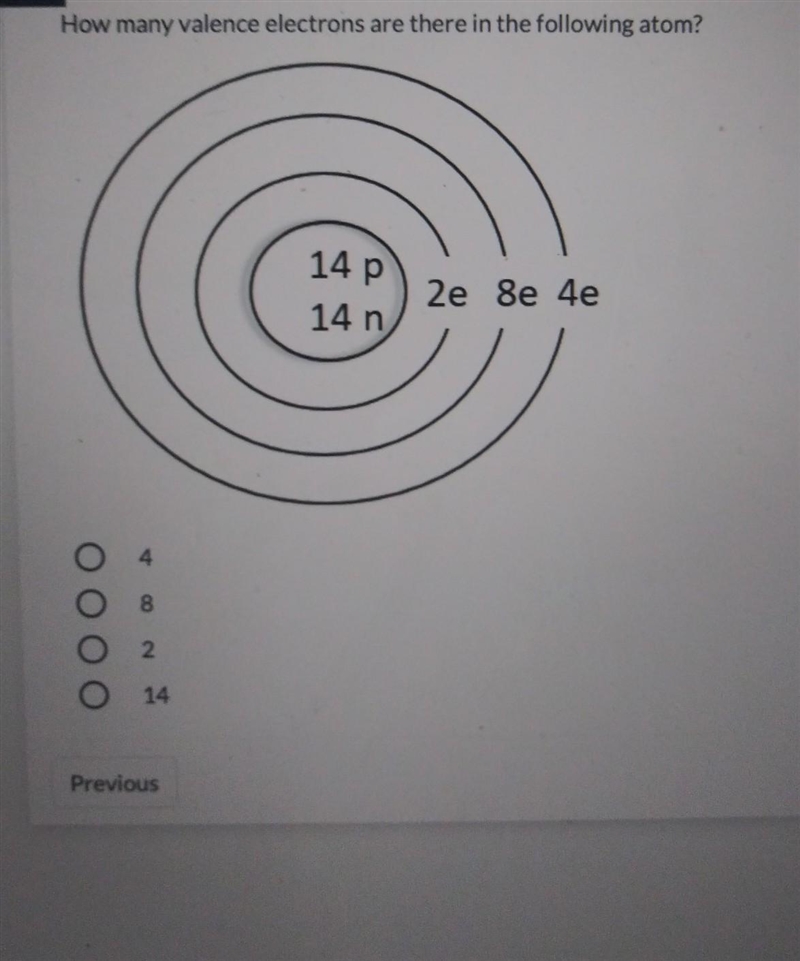 How many valence electrons are there in the following atom? ​-example-1