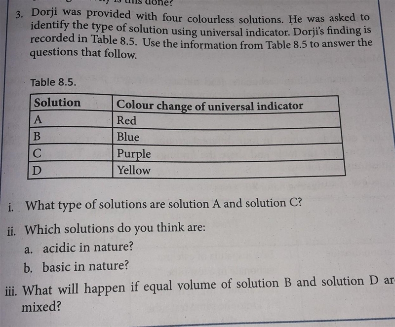 3. Dorji was provided with four colourless solutions. He was asked to identify the-example-1