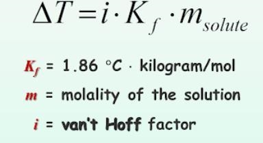 What is the change in freezing point (delta T) of an aqueous solution that is 0.082 molality-example-1