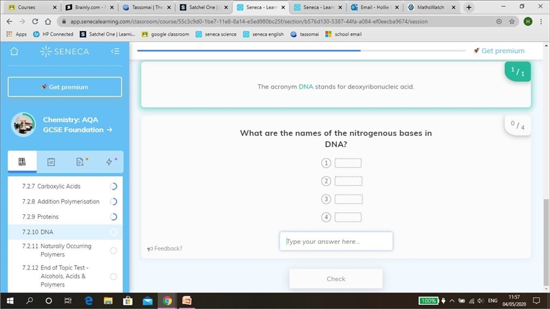 Names of nitrogenousbonucleic bases in dna-example-1