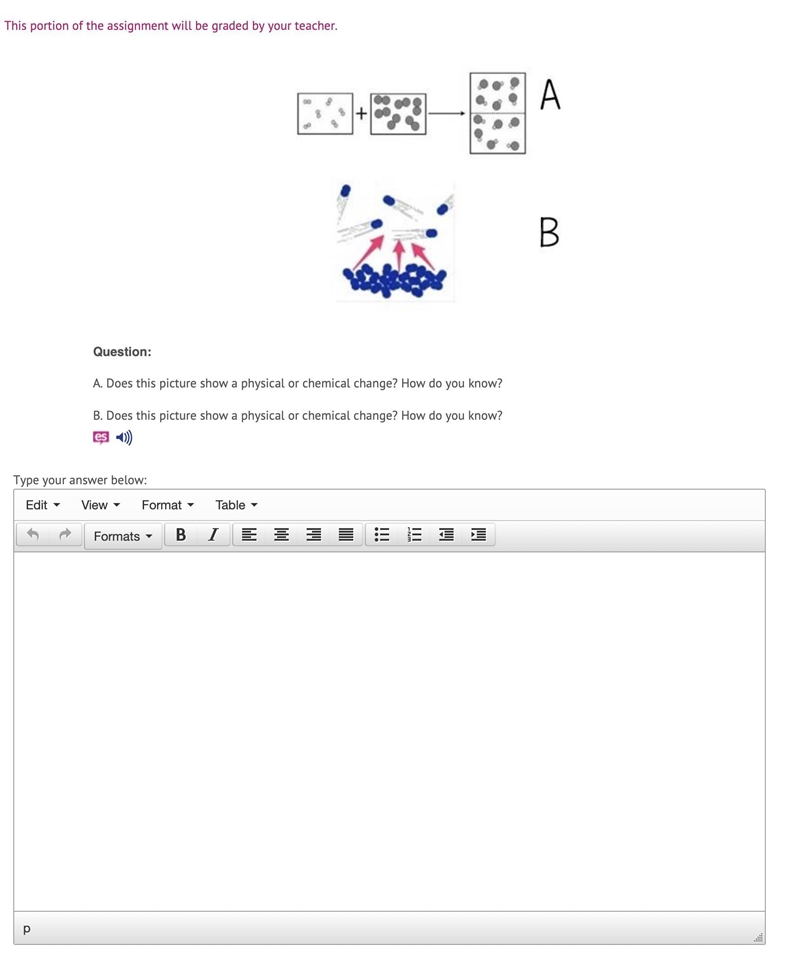 Question: A. Does this picture show a physical or chemical change? How do you know-example-1