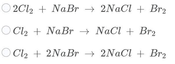 Which chemical equation below is balanced to correctly represent the Law of Conservation-example-1