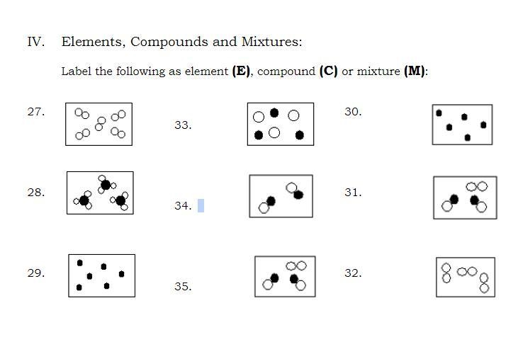 Label the following as either an Element, Compound, or Mixture.-example-1