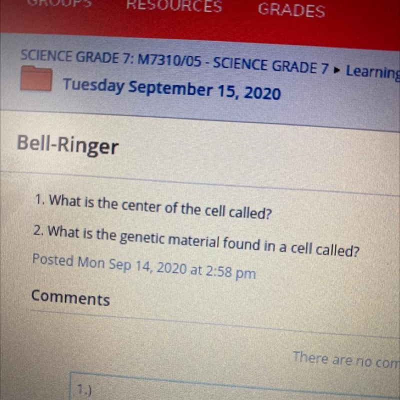 What is the center of a cell called-example-1