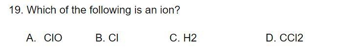 Which of the following is an ion?-example-1