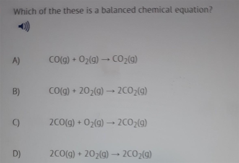 Which of these is a balanced chemical equation​-example-1