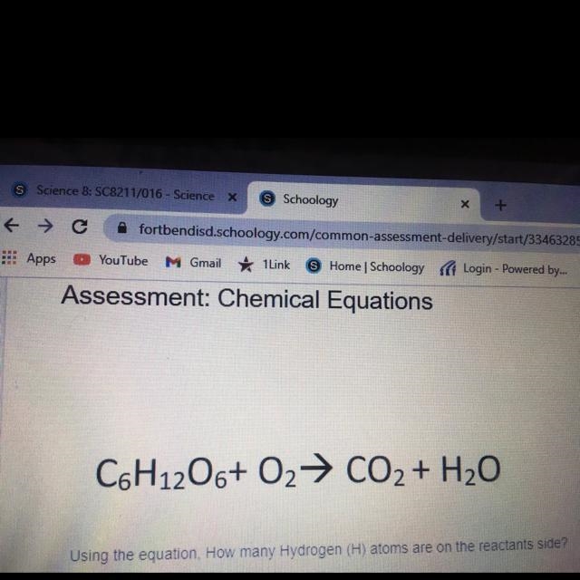 How many hydrogen (H) atoms are on the reactants side-example-1