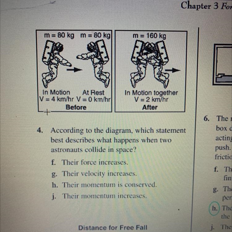 According to the diagram which statement best describes what happens when two astronauts-example-1