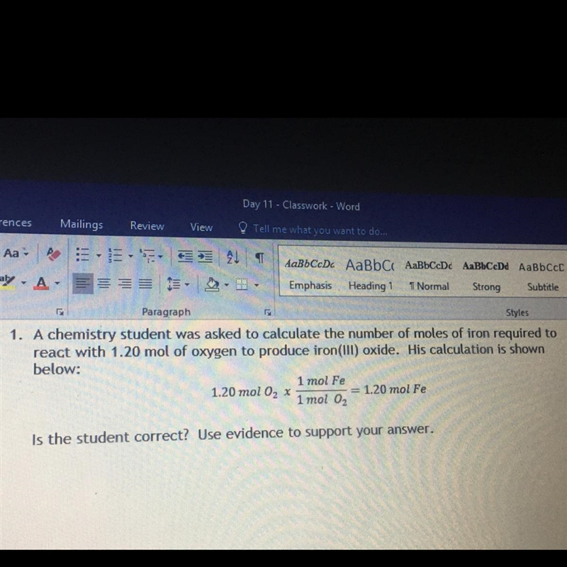 A chemistry student was asked to calculate the number of moles of iron required to-example-1