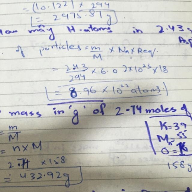 No of H atoms in 2.43 g of Aspartame(C^14H^18N^2O^5 Is this method CORRECT-example-1