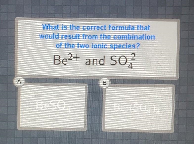 What is the correct formula that would result from the combination of the two ionic-example-1