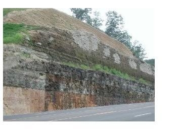 Notice in the picture of sedimentary rocks, there is one layer on top of the other-example-1