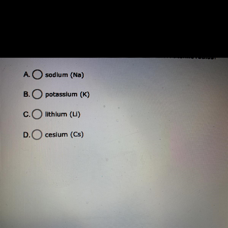 Which of the following atoms would have the smallest atomic radius?-example-1