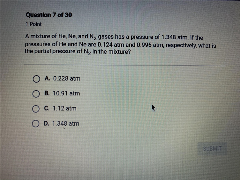 hurry please! a mixture of He, Ne, and N2 gases has a pressure of 1.348 atm. if the-example-1