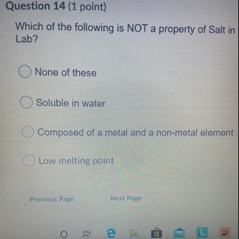 Which of the following us not a property of salt in the ionic and covalent properties-example-1