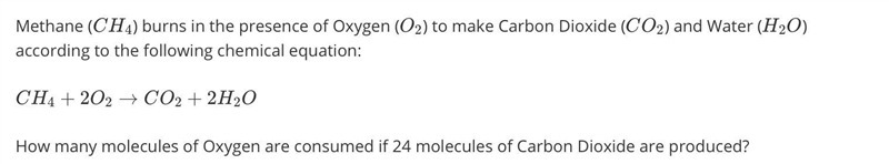 How many molecules of Oxygen are consumed if 24 molecules of Carbon Dioxide are produced-example-1