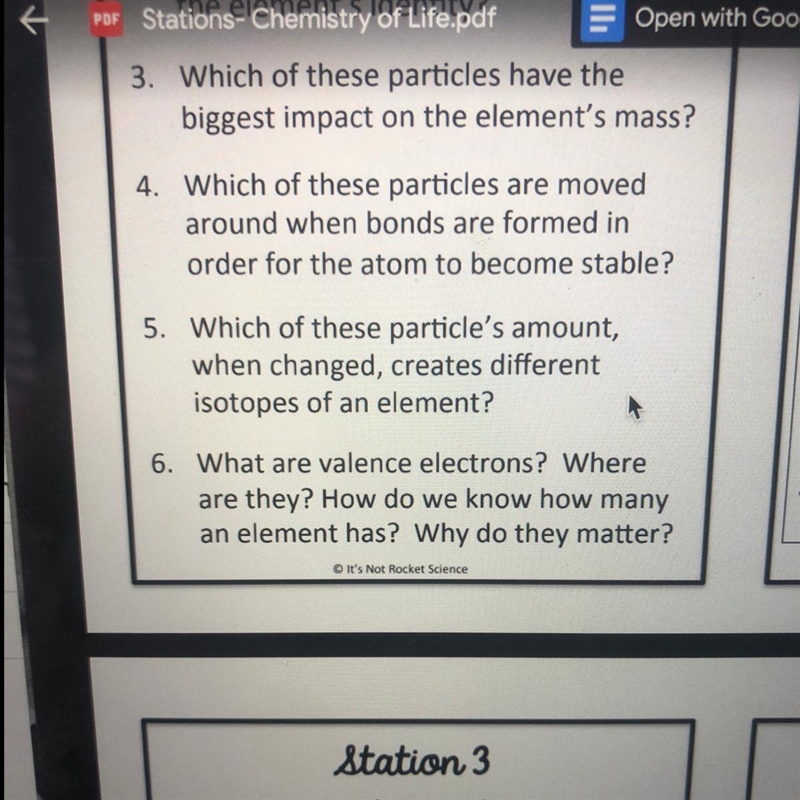 which of these particles are moved around when bonds are formed in order for the atom-example-1