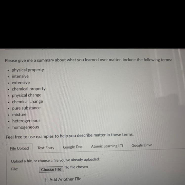 I need to know what the summary of matter is helpppppp!!!!-example-1